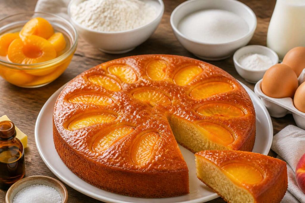 Recette du moelleux aux pêches fondant et facile