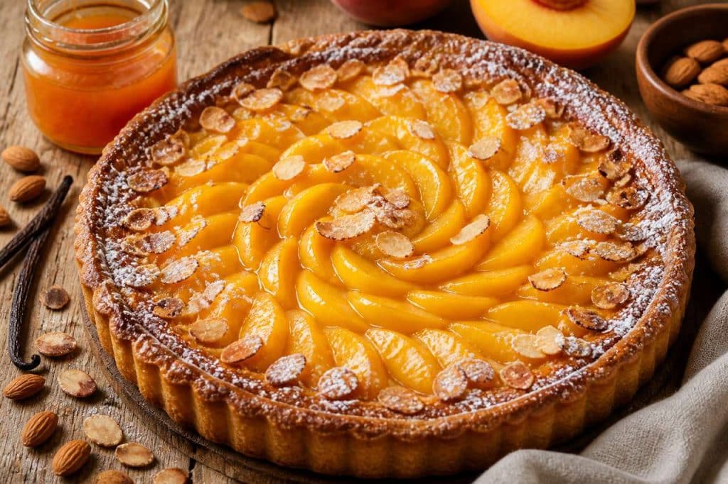 Recette de tarte aux pêches facile et gourmande