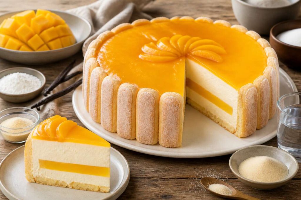 Recette de charlotte vanille mangue