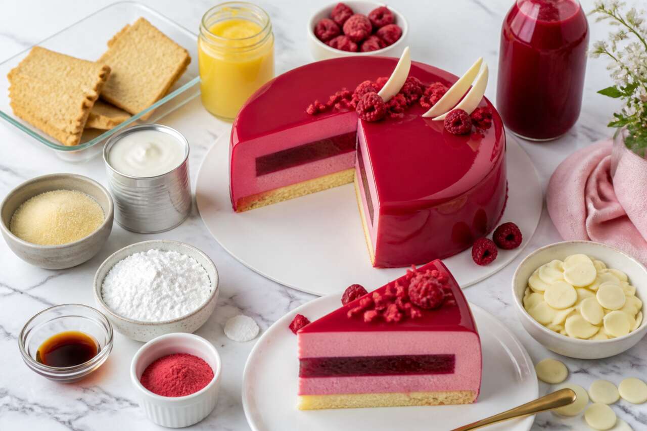 Recette d'entremets à la framboise