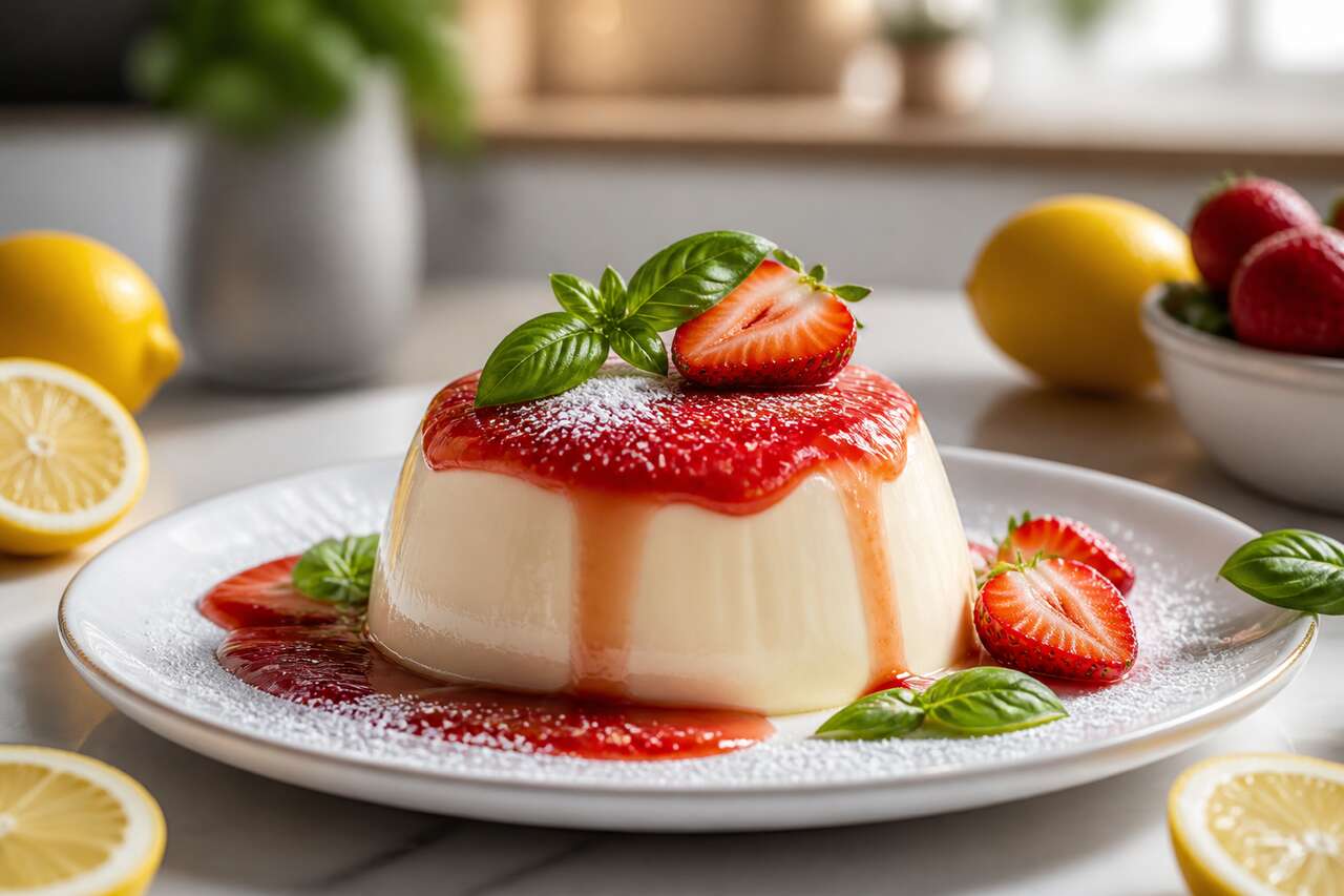 Panna cotta fraises et basilic : une recette gourmande et estivale