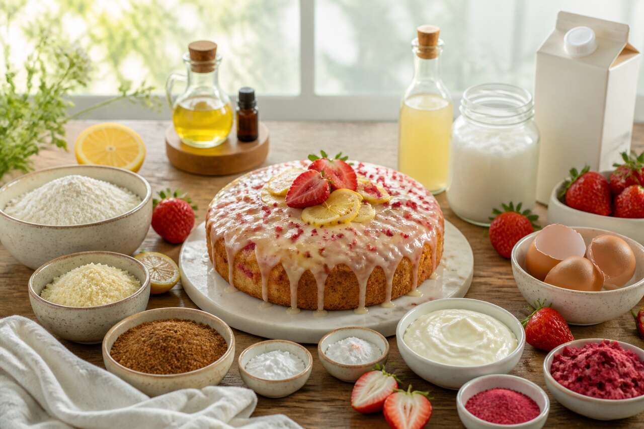 Gâteau citron-fraises : recette healthy et savoureuse
