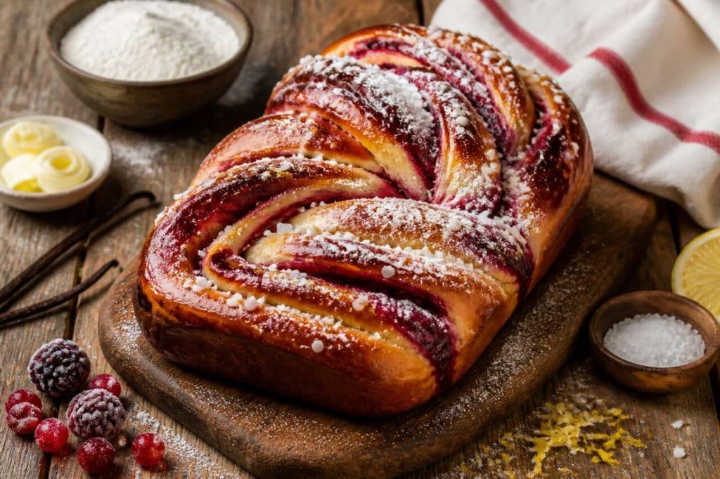 Recette de babka aux fruits rouges