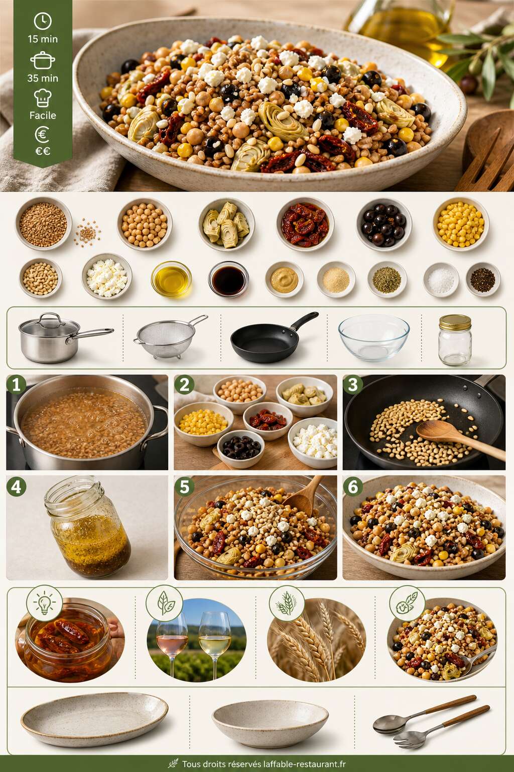 Fiche recette Recette de salade d'&eacute;peautre estivale : fra&icirc;che, saine et facile &agrave; pr&eacute;parer