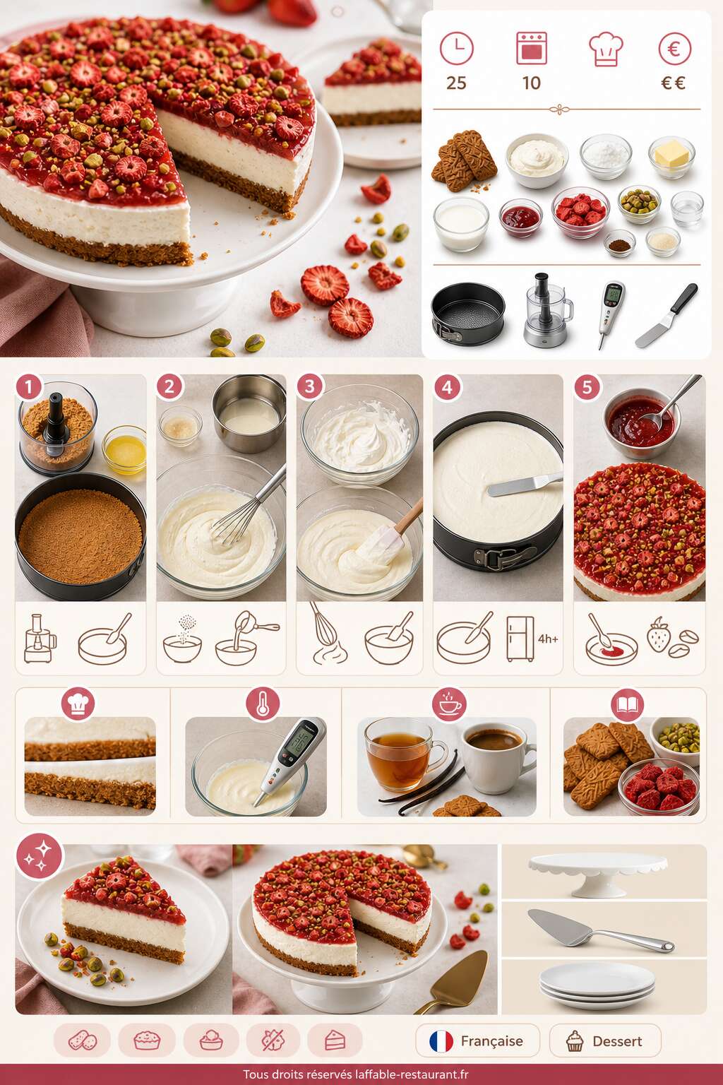 Fiche recette Tarte aux fraises et sp&eacute;culoos : recette gourmande