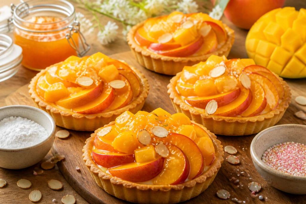 Tartelettes pêches mangue : recette gourmande et facile