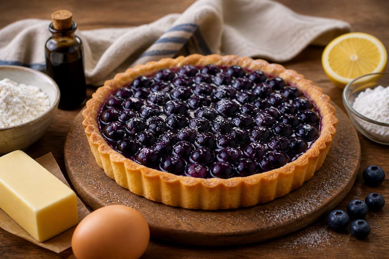 Recette de tarte aux myrtilles maison