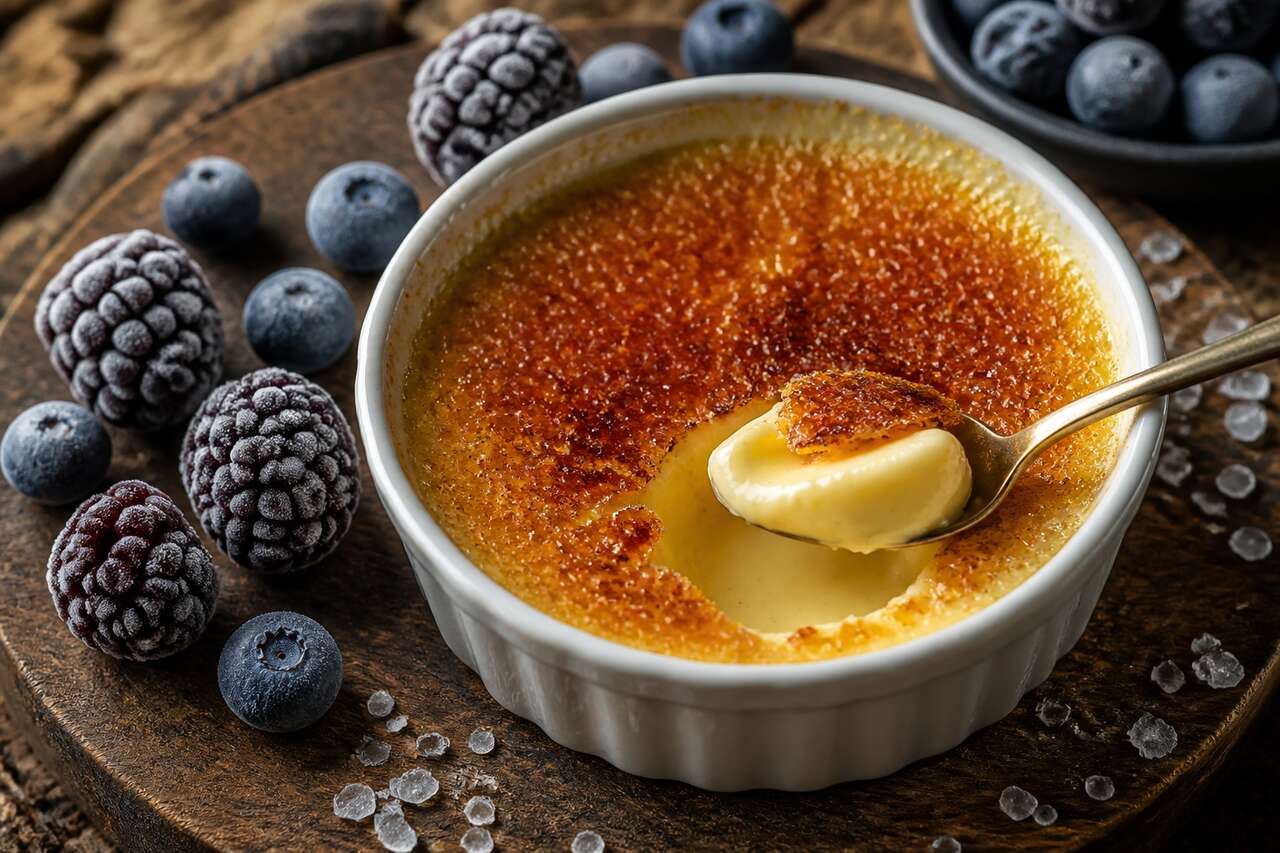 Crèmes brûlées aux mûres et myrtilles : délice fruité facile