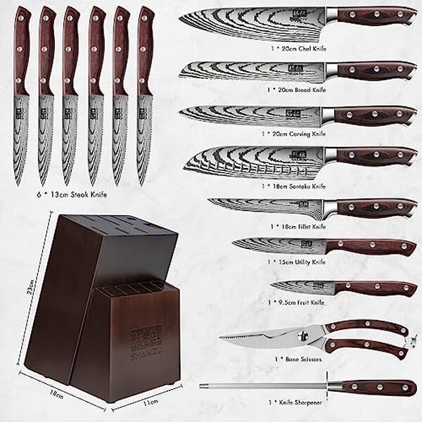 Découvrez notre test complet de l'ensemble de couteaux SHAN ZU 16 pièces en acier allemand. Qualité, tranchant et durabilité au meilleur prix pour votre cuisine.