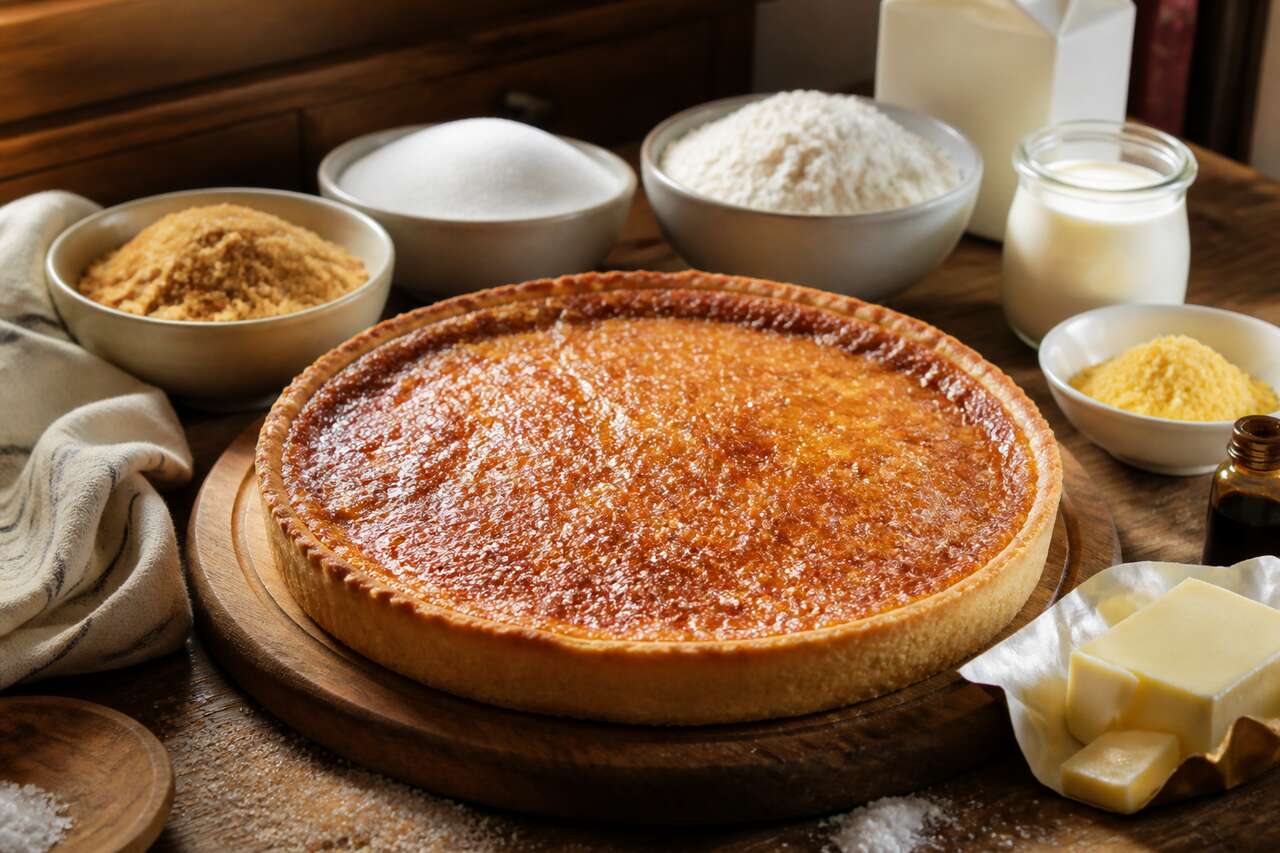 Recette de la tarte au sucre moelleuse et fondante