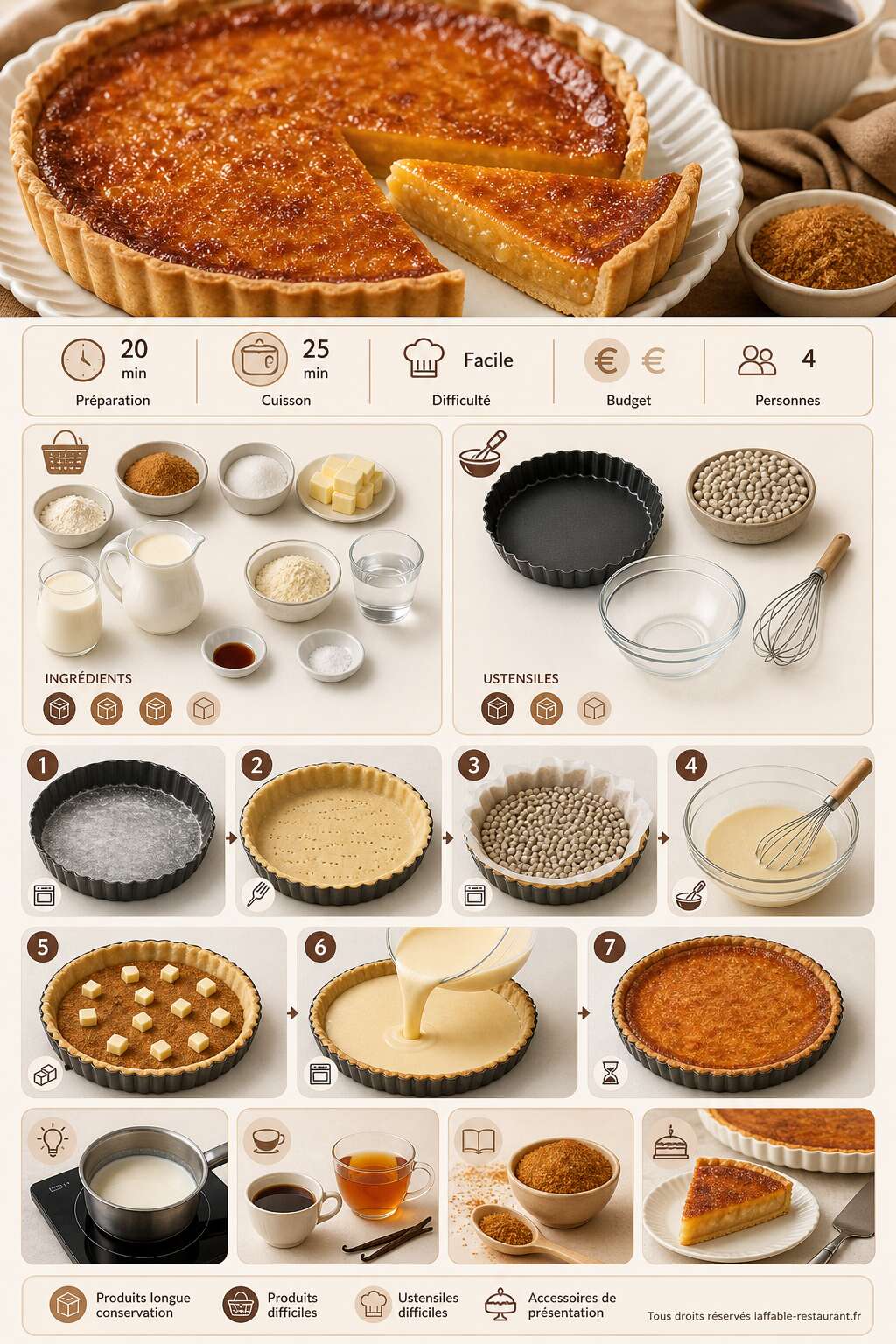 Fiche recette Recette de la tarte au sucre moelleuse et fondante Fiche recette Recette de la tarte au sucre moelleuse et fondante