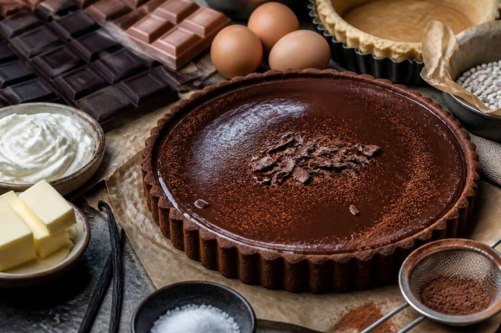 Recette de tarte au chocolat fondante et gourmande