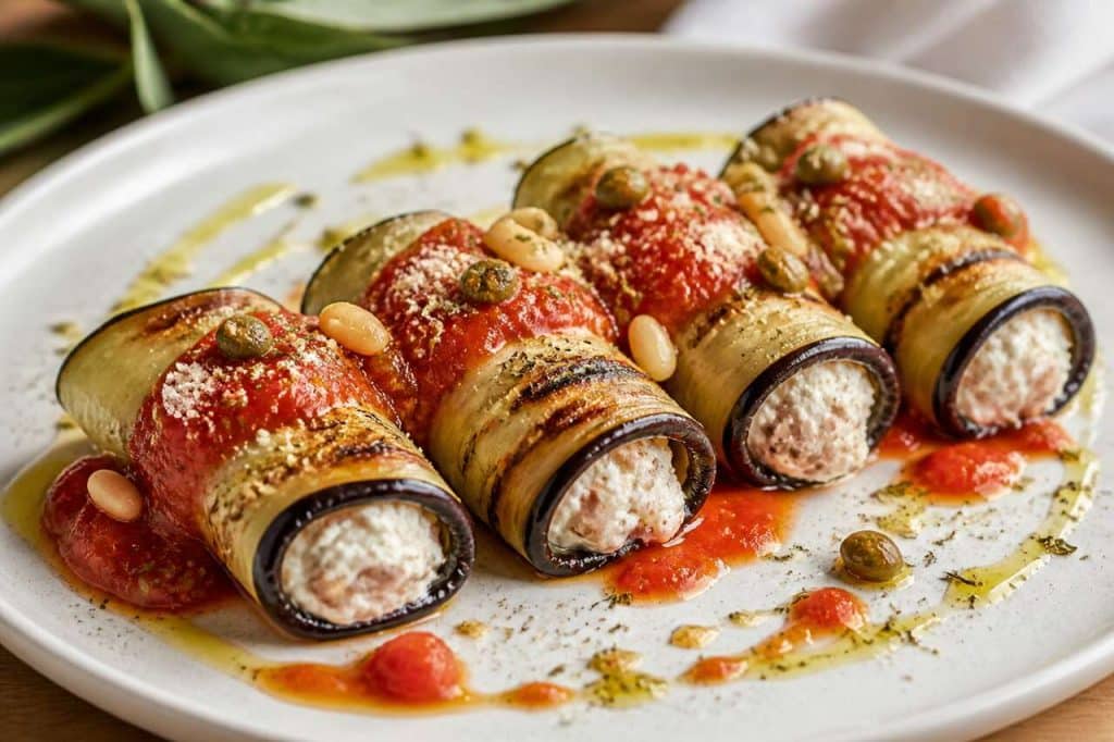 Roulés d'aubergines : recette saine et savoureuse