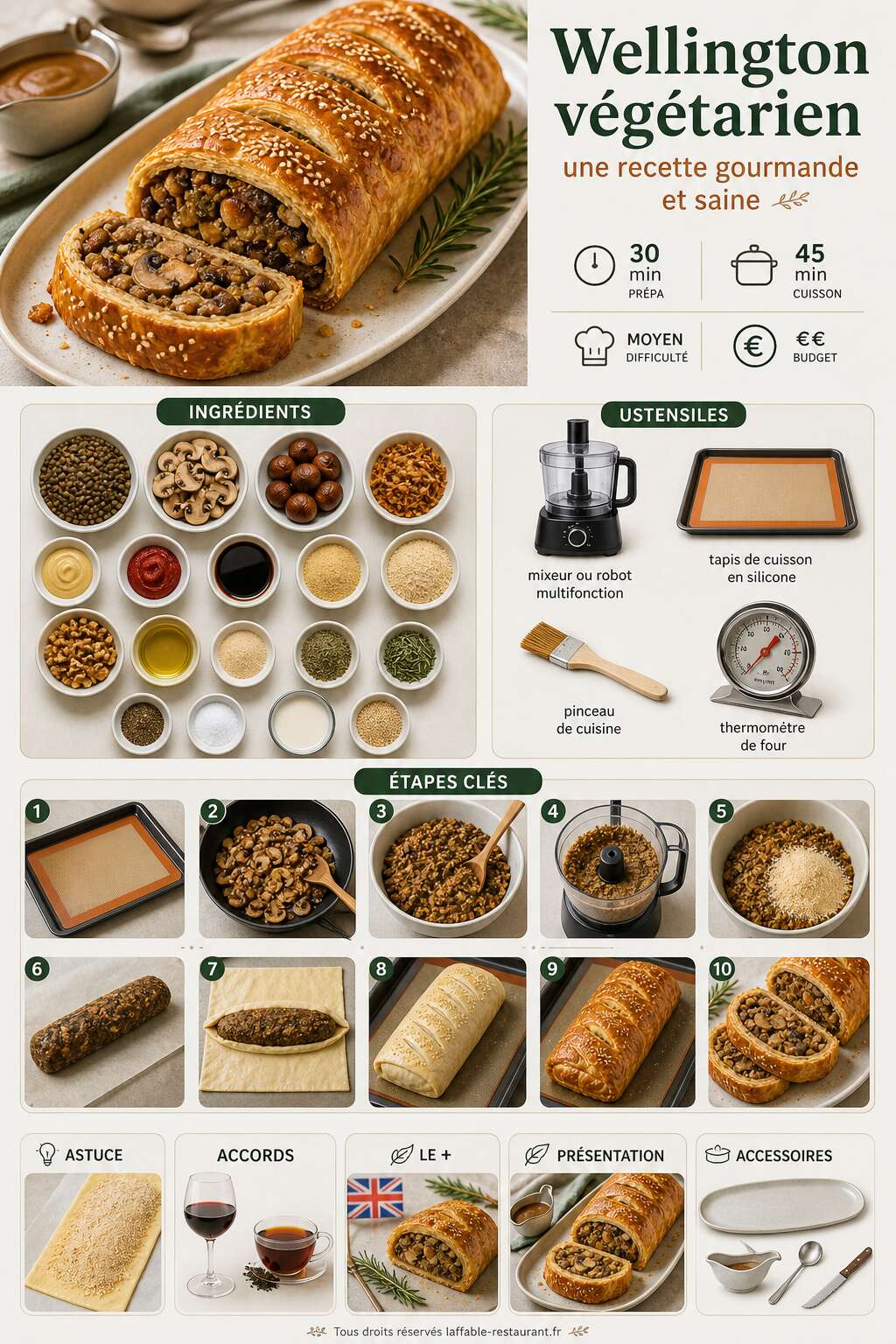 Fiche recette Wellington végétarien : une recette gourmande et saine Fiche recette Wellington végétarien : une recette gourmande et saine