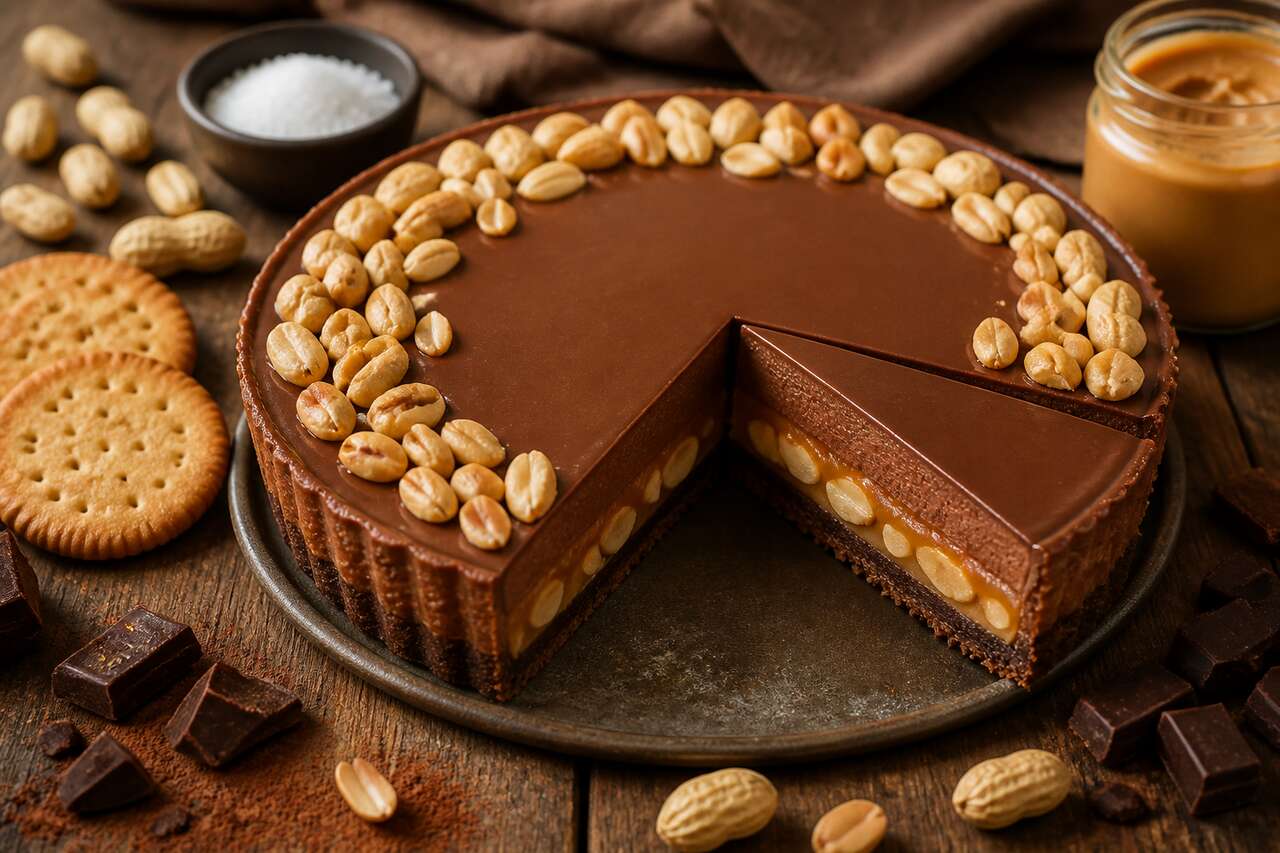 Recette de tarte façon Snickers : gourmandise chocolat et caramel