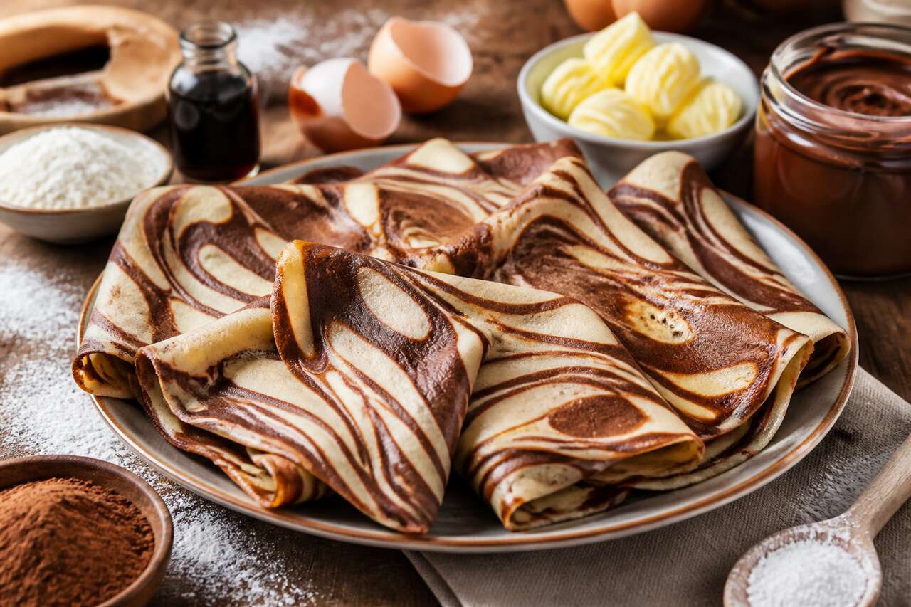 Crêpes marbrées : recette facile et originale