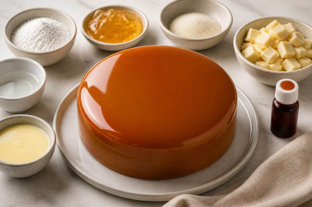 Recette du glaçage miroir au caramel