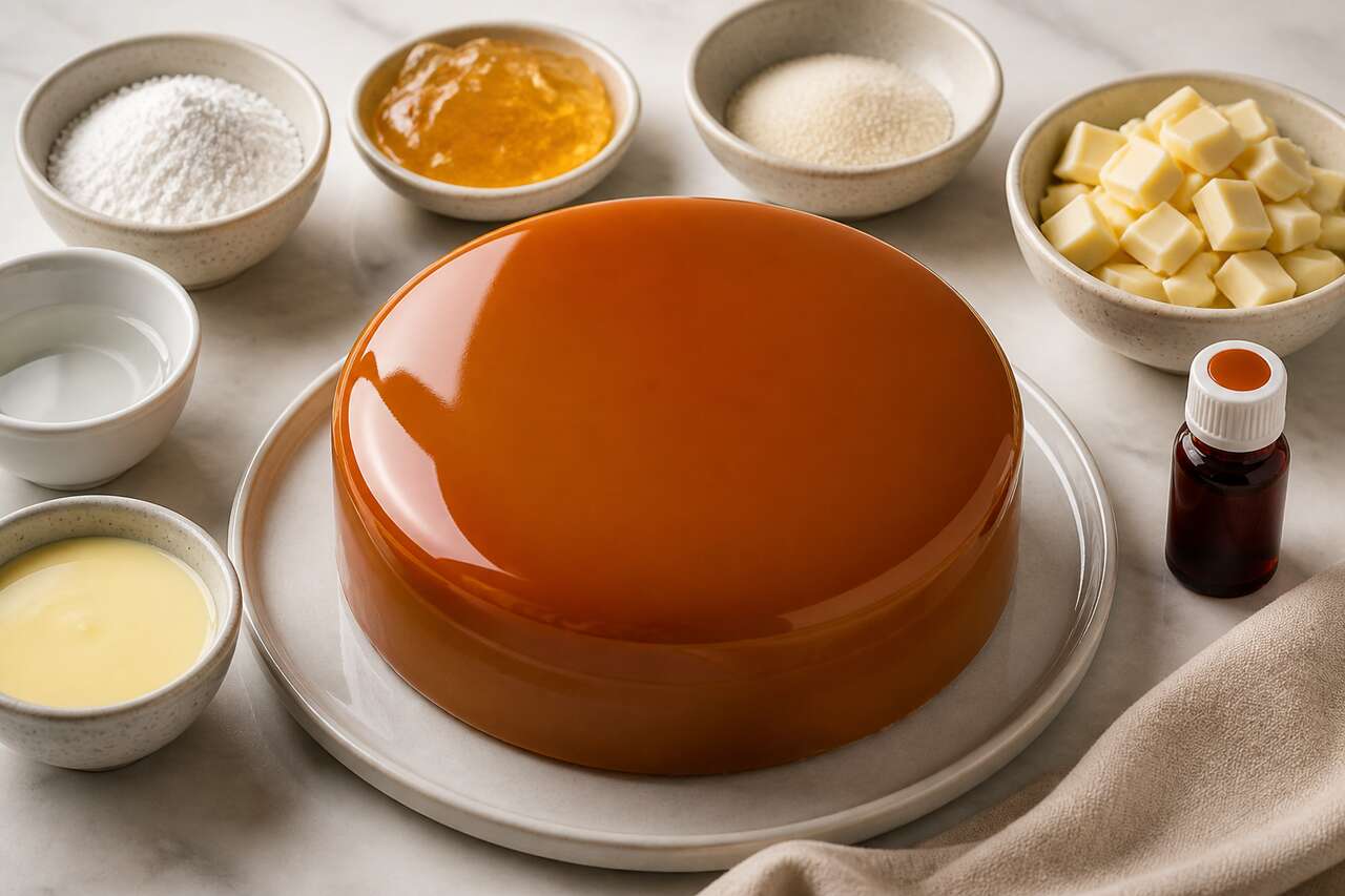 Recette du glaçage miroir au caramel