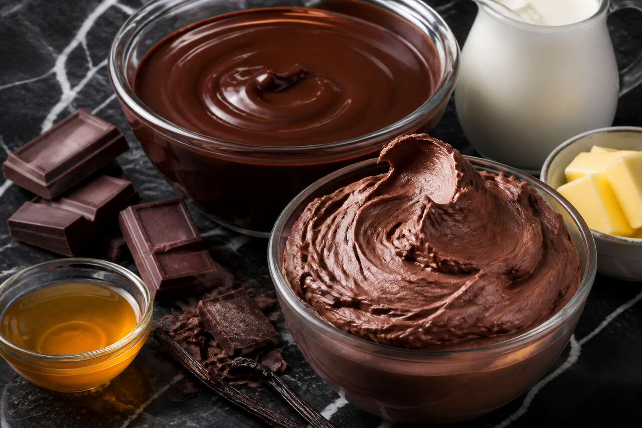 Recette de ganache et ganache montée au chocolat