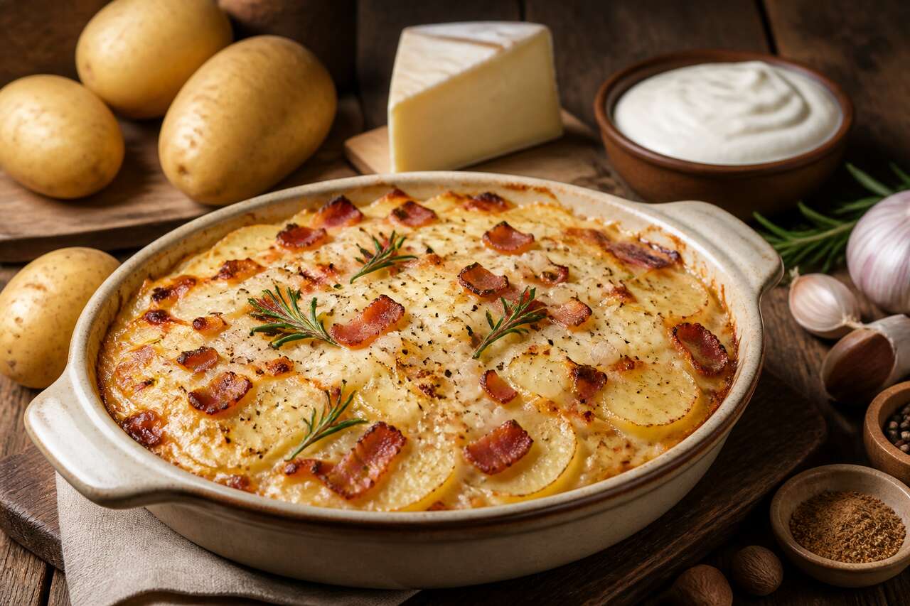Gratin de pommes de terre à la cancoillotte : recette gourmande et facile