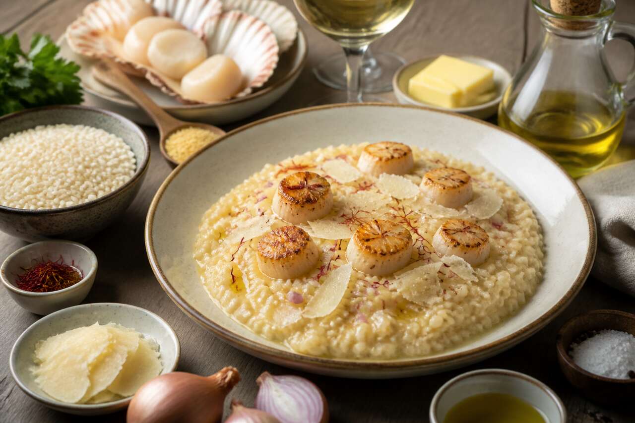 Recette de risotto aux noix de Saint-Jacques