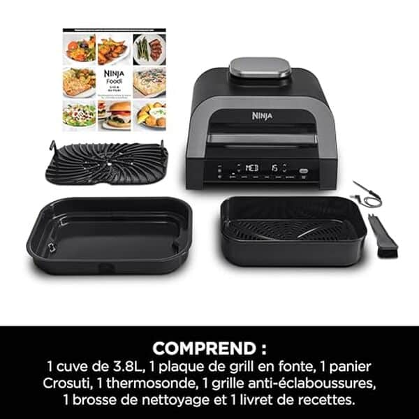 Découvrez notre test complet du Ninja MAX DG551EU : un grill d'intérieur et friteuse 6-en-1 performant pour cuisiner sainement et rapidement.