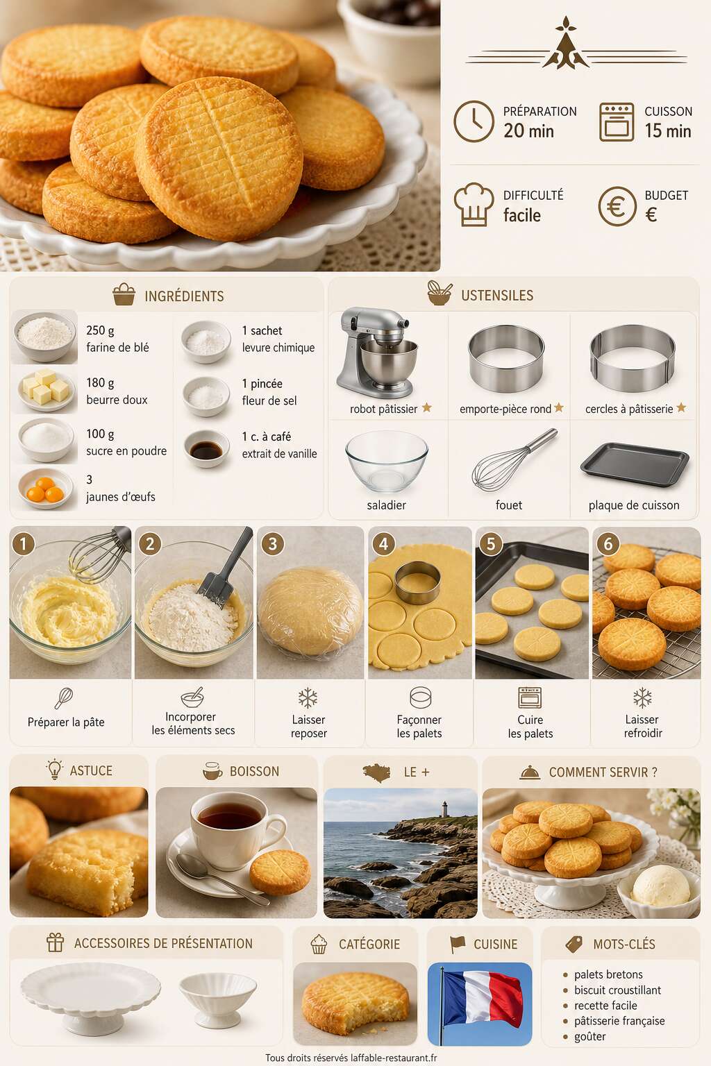 Fiche recette Recette de palets croustillants faciles et irr&eacute;sistibles