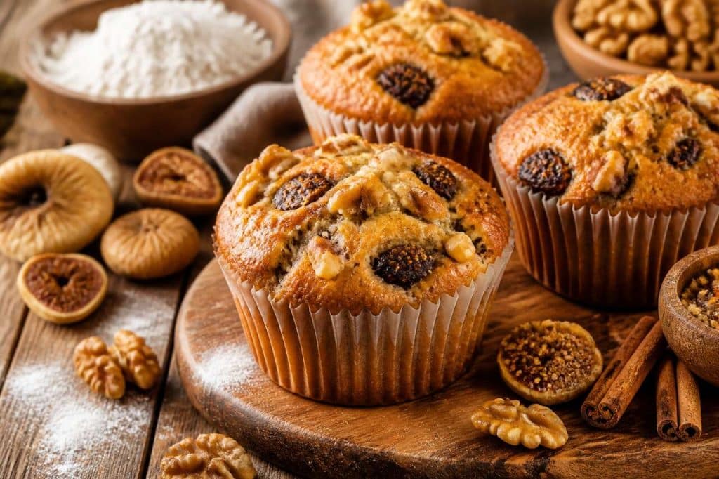 Recette de muffins aux figues et aux noix