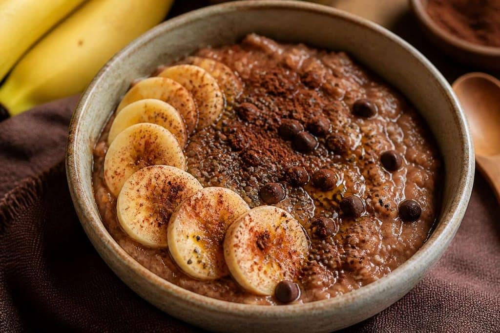 Porridge banane cacao : recette gourmande et saine