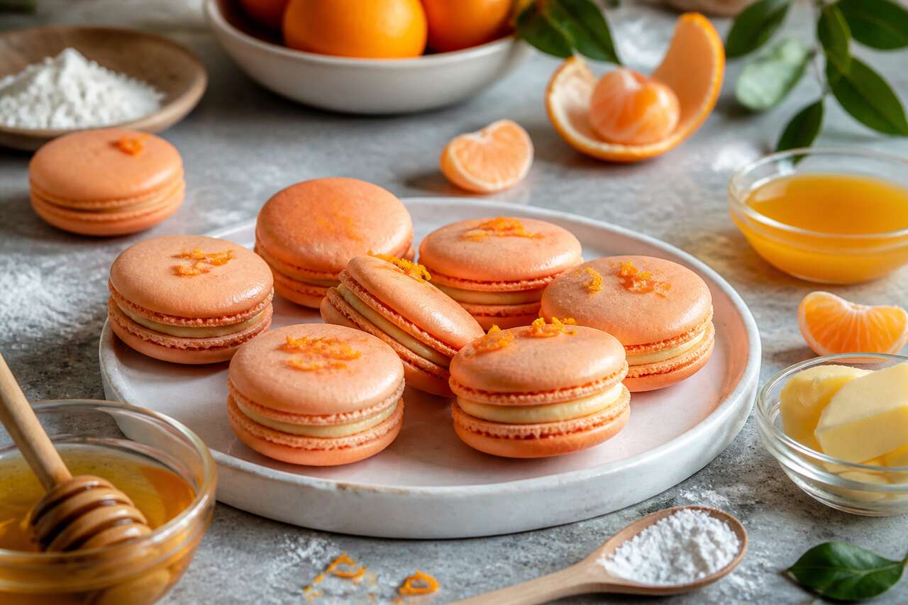 Recette de macarons Kallisté au miel et aux agrumes