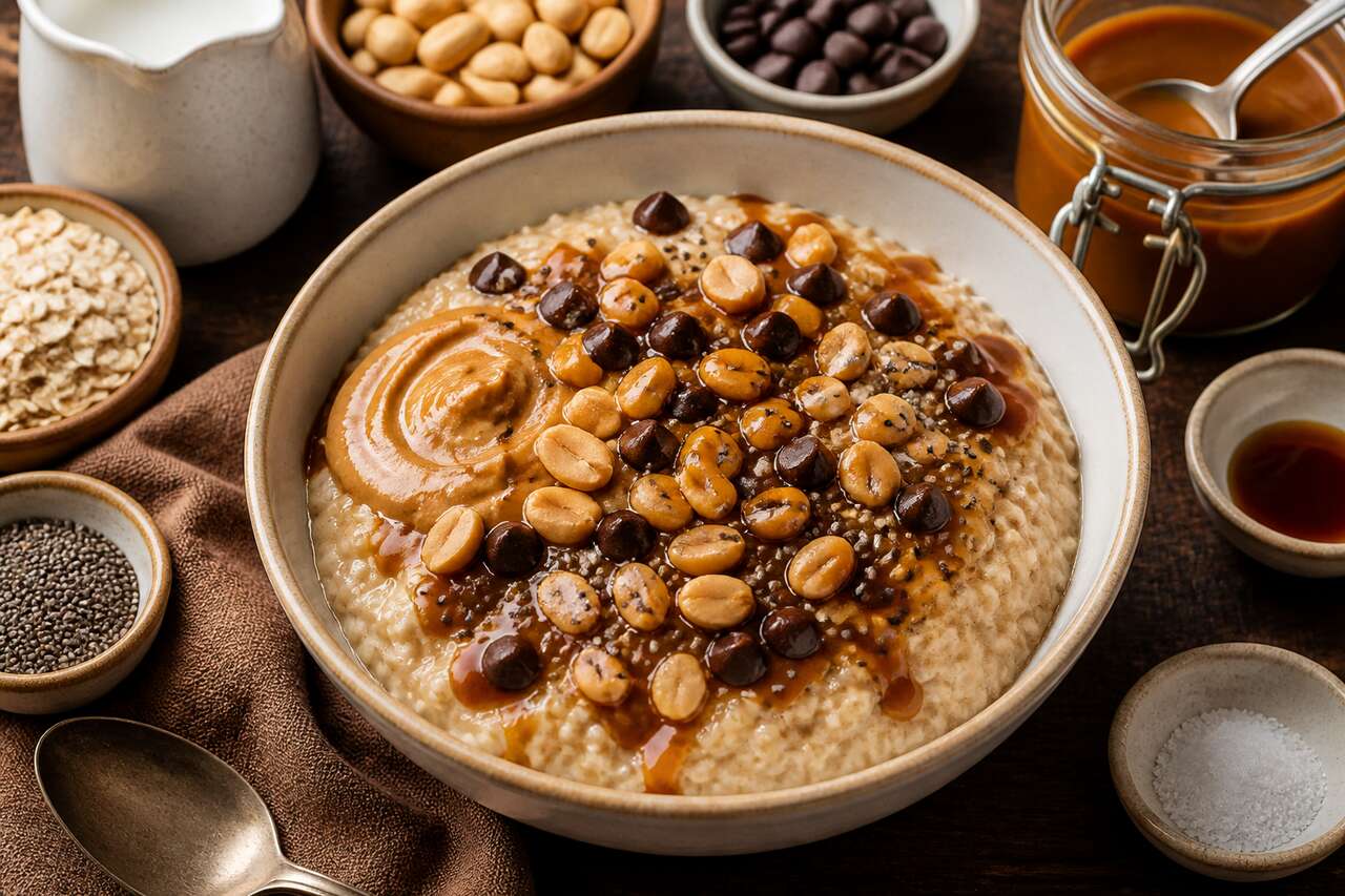 Porridge façon Snickers : recette gourmande et saine