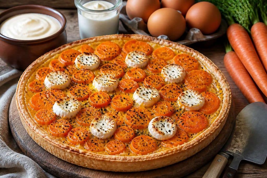 Recette de tarte rustique aux carottes