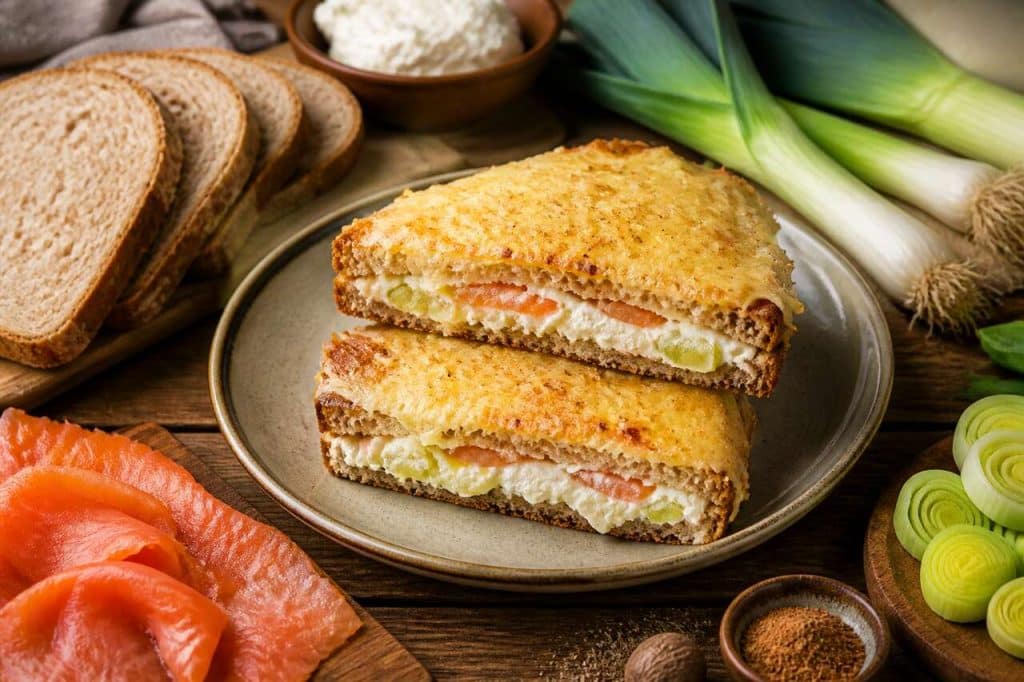 Croques au poireaux, truite et ricotta : la recette gourmande