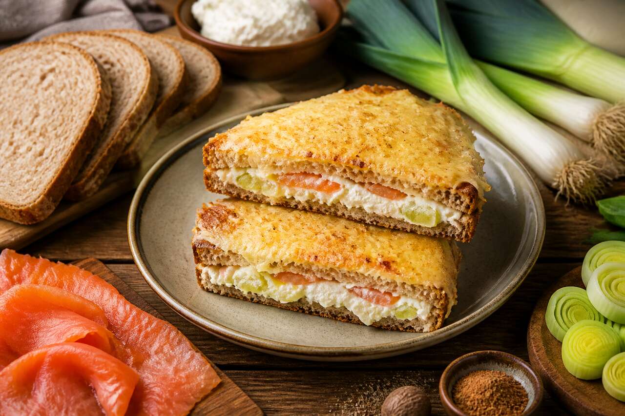 Croques au poireaux, truite et ricotta : la recette gourmande