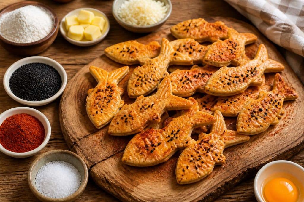 Recette de biscuits en forme de poissons pour l'apéritif
