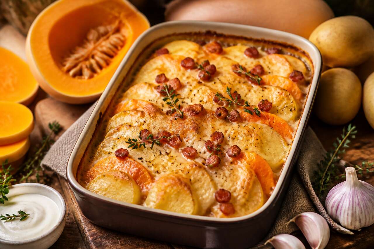 Recette gratin butternut et pommes de terre : délice d'automne