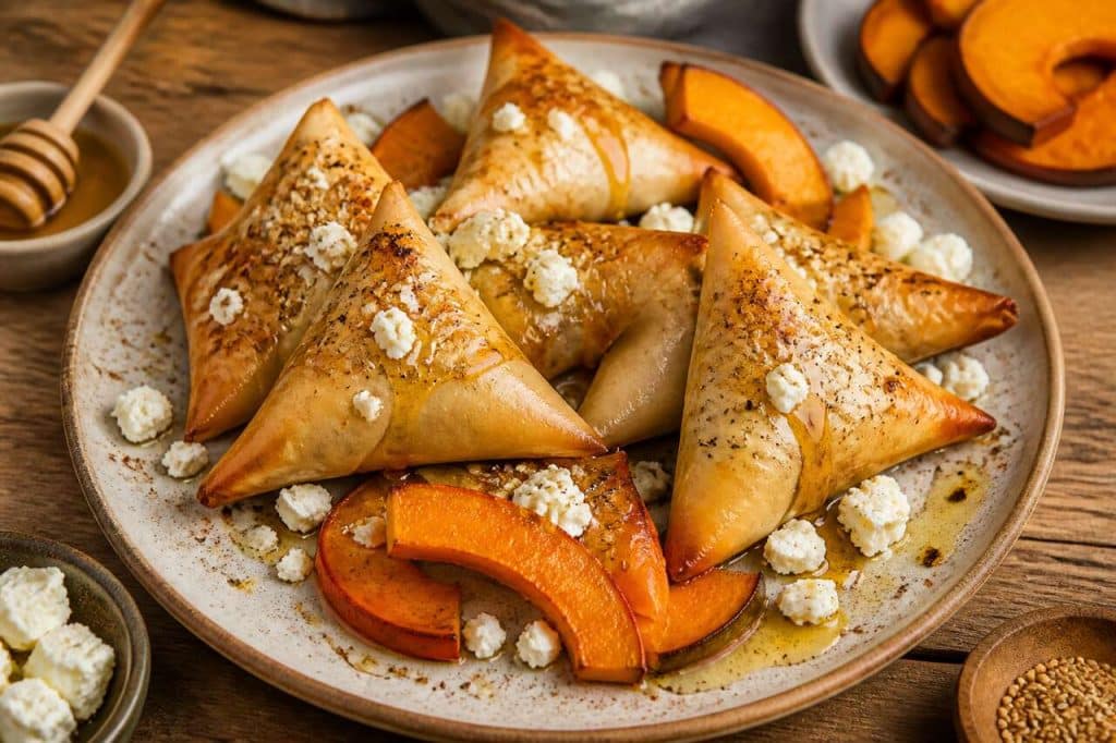 Samoussas Potimarron, feta Et Miel : recette gourmande