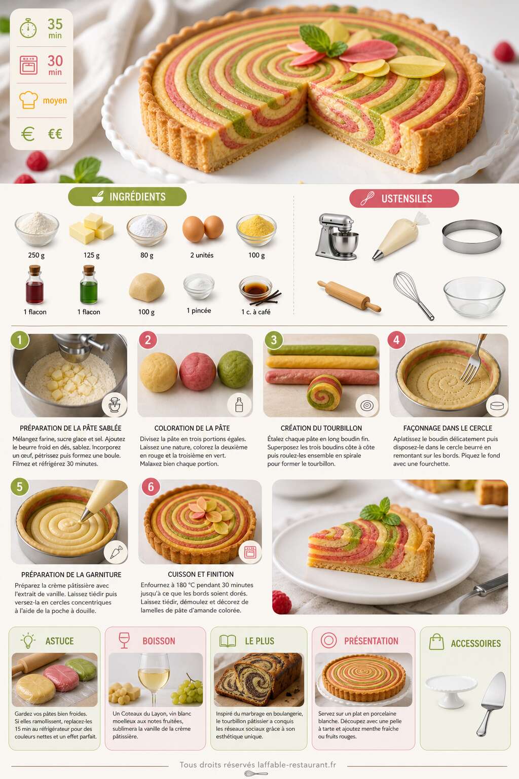 Fiche recette Recette de tarte tourbillon : astuces et ingrédients Fiche recette Recette de tarte tourbillon : astuces et ingrédients