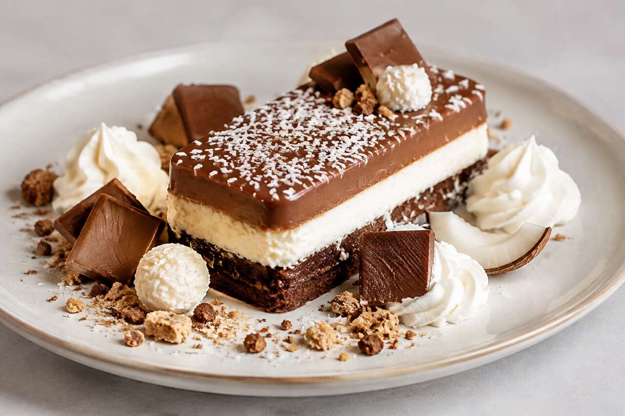 Recette d'entremets chocolat au lait et noix de coco