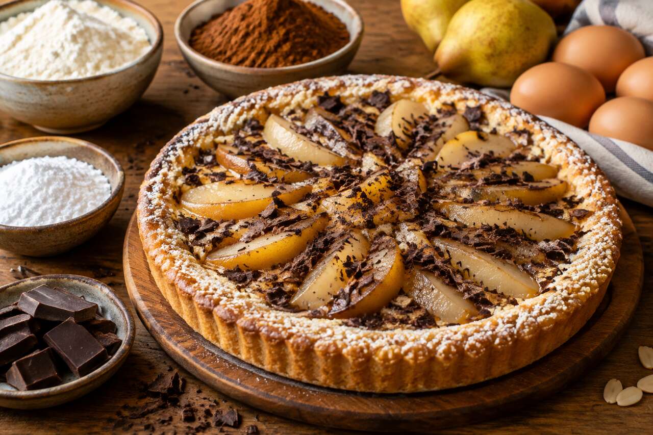 Tarte poires et cacao : une alliance gourmande