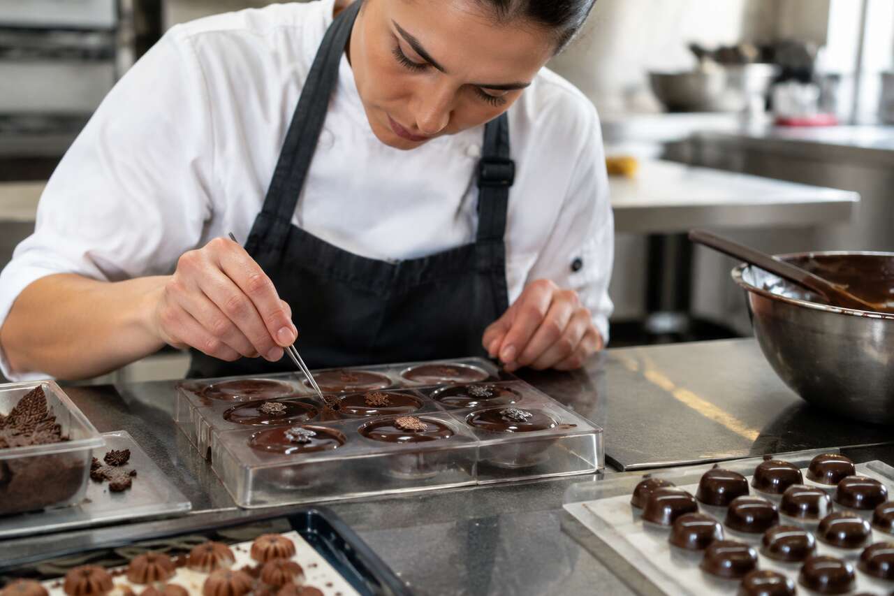 Réaliser des décors et moulages en chocolat