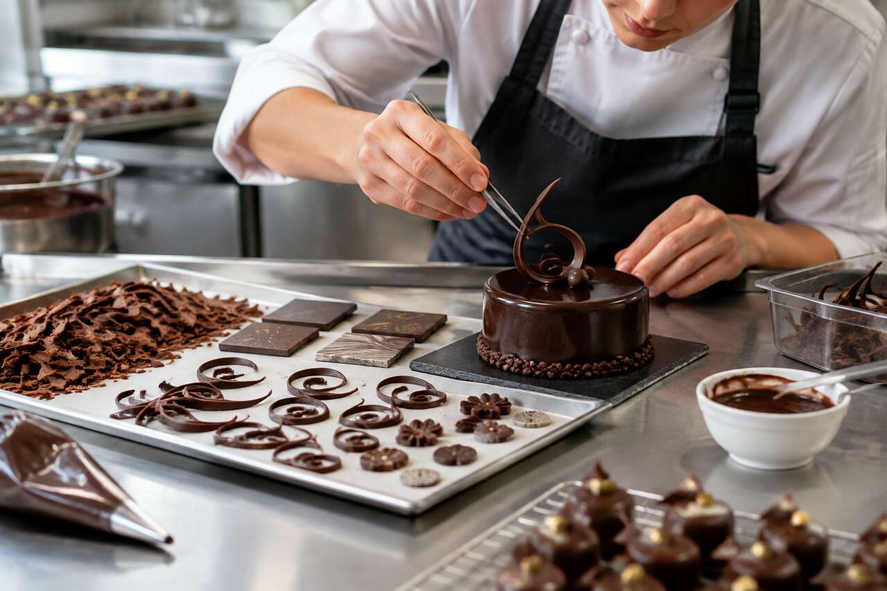 Faire des décorations en chocolat: copeaux, tuiles, arabesques, décors de gâteau Faire des décorations en chocolat: copeaux, tuiles, arabesques, décors de gâteau