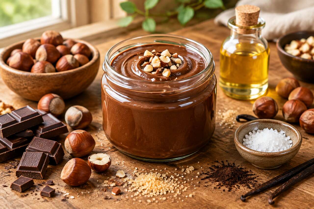 Recette de pâte à tartiner aux noisettes maison