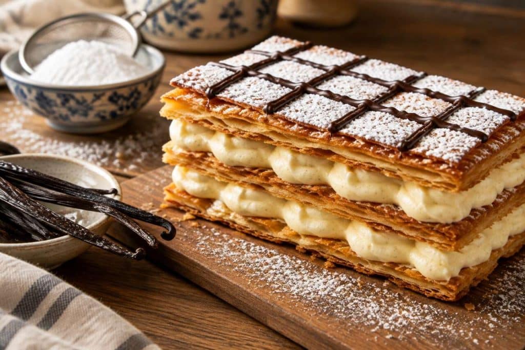 Recette du mille-feuille vanille mascarpone
