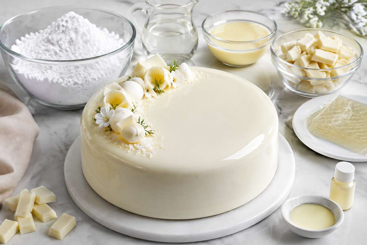 Recette de glaçage miroir blanc brillant et facile