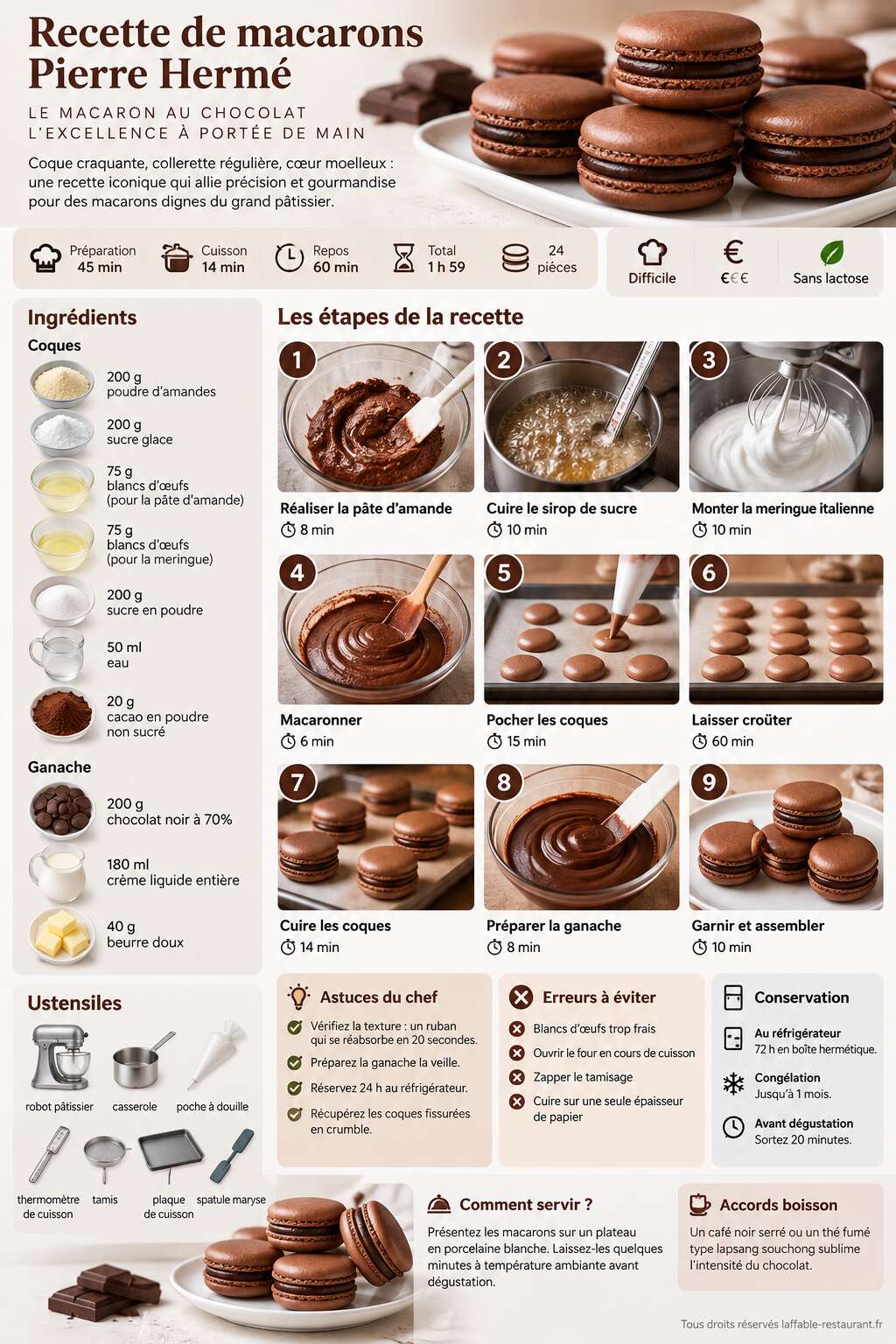 Fiche recette Recette de macarons Pierre Hermé Fiche recette Recette de macarons Pierre Hermé