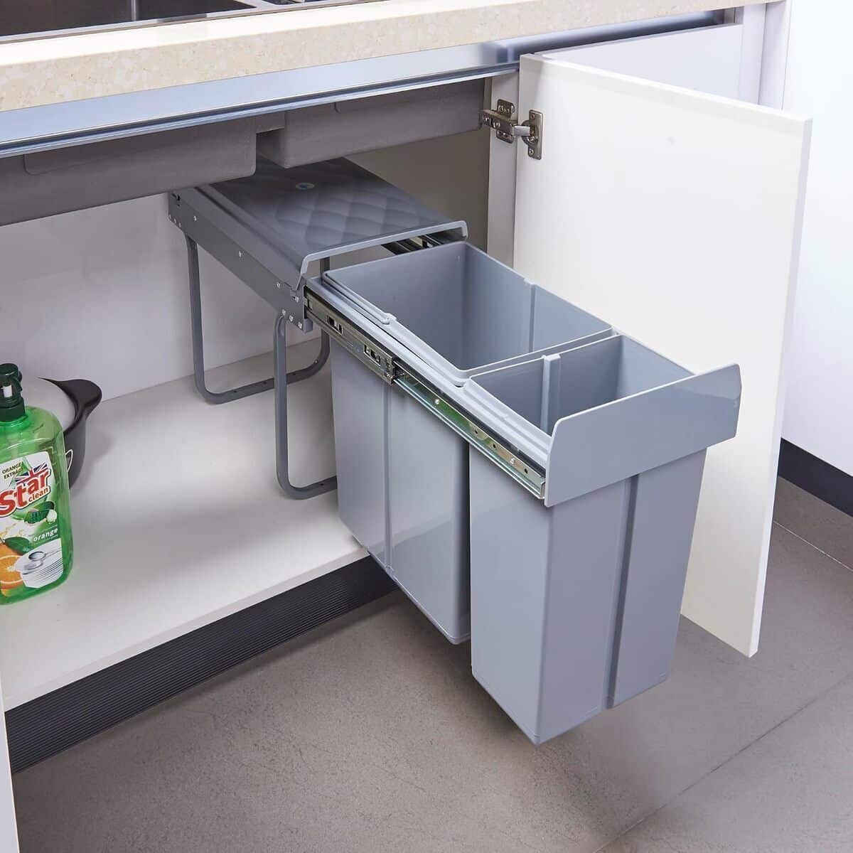 Test : poubelle encastrable [en.casa] avec système de tri coulissant