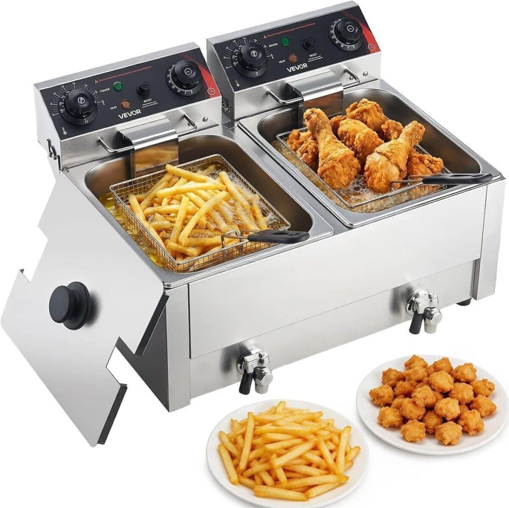 Test : vevor friteuse commerciale 2250 W, grande capacité 20 L en acier inoxydable