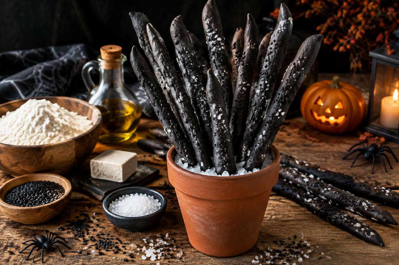 Recette de gressins d'Halloween croquants et effrayants
