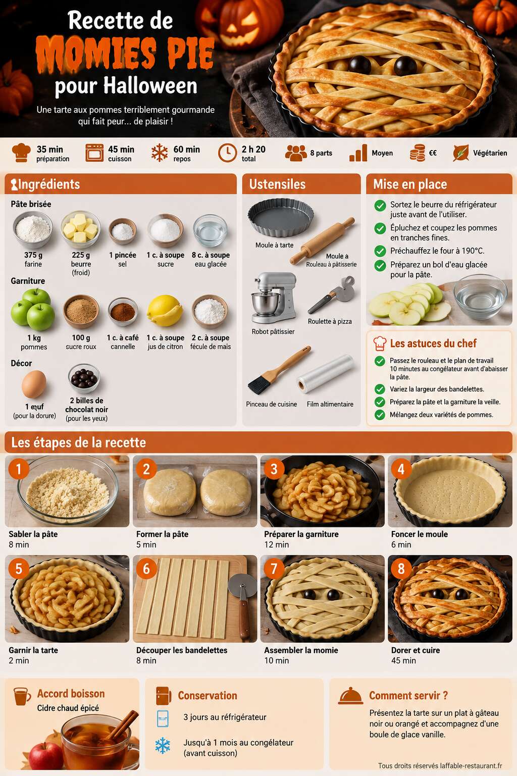 Fiche recette Recette De Momies Pie Pour Halloween Fiche recette Recette De Momies Pie Pour Halloween